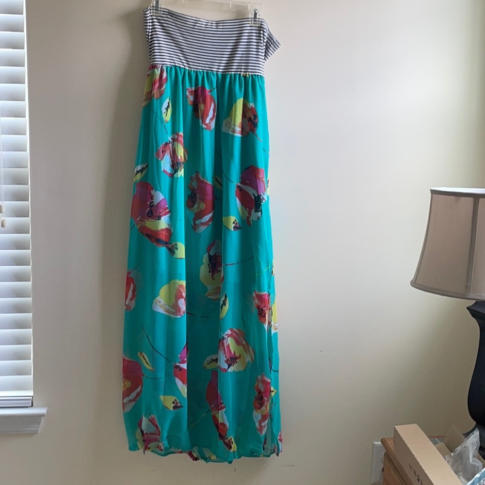 Strapless maxi dress